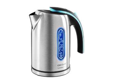 Cecotec ThermoSense 220 Steel Bollitore 1630W - Capacità 1,2L - Acciaio Inossidabile - Privo di BPA - Filtro Anticalcare - Base Girevole 360º - Doppio Sistema di Sicurezza