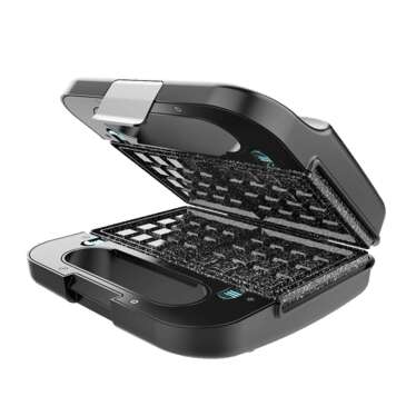 Cecotec Rock'nToast 4 in 1 Tostapanini 1000W - Capacità per 2 Panini - 4 Piastre Intercambiabili con Rivestimento in Pietra RockStone - Finiture in Acciaio Inossidabile