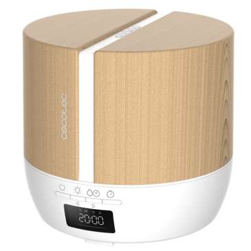 Cecotec PureAroma 550 Connected White Woody Diffusore di Aromi 500ml Bluetooth - Display LED - Altoparlante - Timer 12h - 3 Modalità di Funzionamento - Copertura 30m2