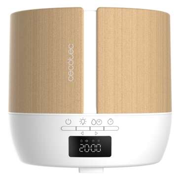 Cecotec PureAroma 550 Connected White Woody Diffusore di Aromi 500ml Bluetooth - Display LED - Altoparlante - Timer 12h - 3 Modalità di Funzionamento - Copertura 30m2