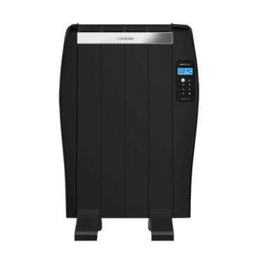 Cecotec Ready Warm 800 Thermal Black Radiatore Elettrico Basso Consumo 600W - 4 Elementi - Posizionamento a Parete o da Pavimento - Display LED - 3 Modalità - Timer - Telecomando