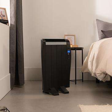 Cecotec Ready Warm 800 Thermal Black Radiatore Elettrico Basso Consumo 600W - 4 Elementi - Posizionamento a Parete o da Pavimento - Display LED - 3 Modalità - Timer - Telecomando
