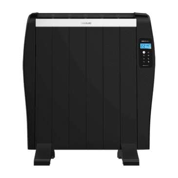 Cecotec Ready Warm 1200 Thermal Black Radiatore Elettrico Basso Consumo 900W - 6 Elementi - Posizionamento a Parete o da Pavimento - Display LED - 3 Modalità - Timer - Telecomando