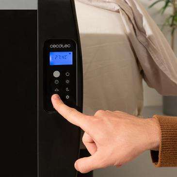 Cecotec Ready Warm 1200 Thermal Black Radiatore Elettrico Basso Consumo 900W - 6 Elementi - Posizionamento a Parete o da Pavimento - Display LED - 3 Modalità - Timer - Telecomando
