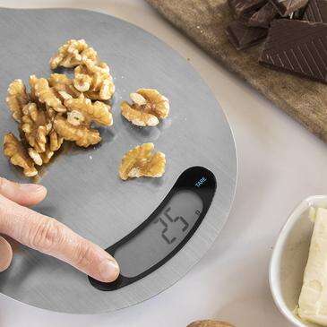 Cecotec Cook Control 10400Smart Healthy EasyHang Bascula de Cocina - Precision de 1gr - Peso Max. 8kg - Pantalla LCD - Funcion Tara - Asa para Colgar