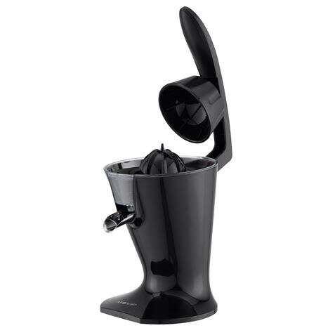 Muvip Black Design Spremiagrumi Elettrico 160W - Maniglia Comoda da Premere - Filtro Acciaio Inossidabile - Sistema Antisgocciolamento - 2 Dimensioni Coni