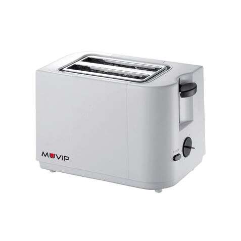 Muvip Tostapane 700W - Capacità per 2 Fette - 6 Livelli di Tostatura - Arresto Automatico e Manuale