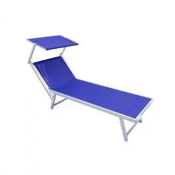 Lettino Jesolo Blu: Alluminio Resistente, cm 183/189x61x38 Sdraio da giardino Hobby Shop Solution   