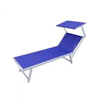 Lettino Jesolo Blu: Alluminio Resistente, cm 183/189x61x38 Sdraio da giardino Hobby Shop Solution   