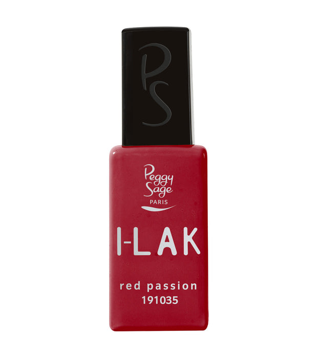 PEGGY SAGE  I-LAK SOAK OFF GEL POLISH RED PASSION  - 11ML