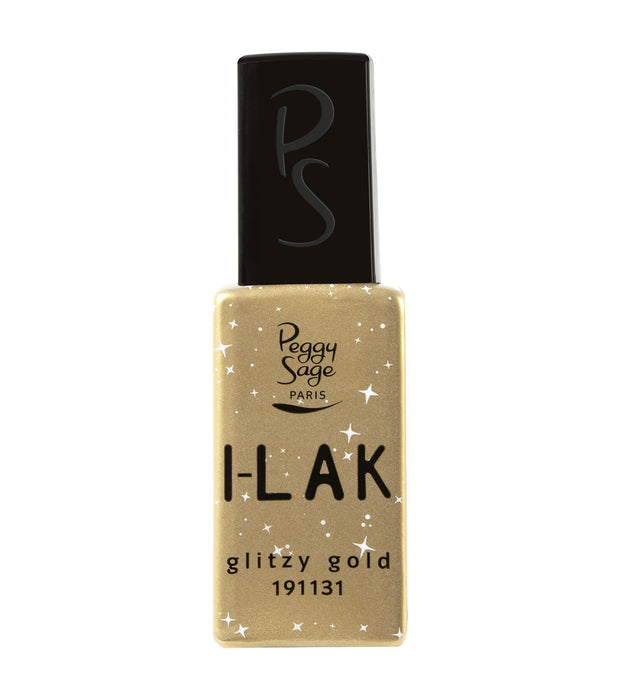 PEGGY SAGE  I-LAK SOAK OFF GEL POLISH GLITZY GOLD - 11ML