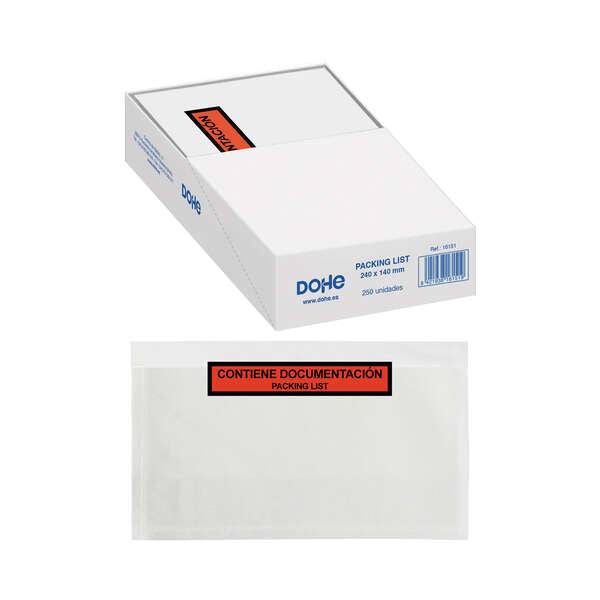 Dohe Confezione 250 Buste Autoadesive Packing List - Misure 240 x140mm