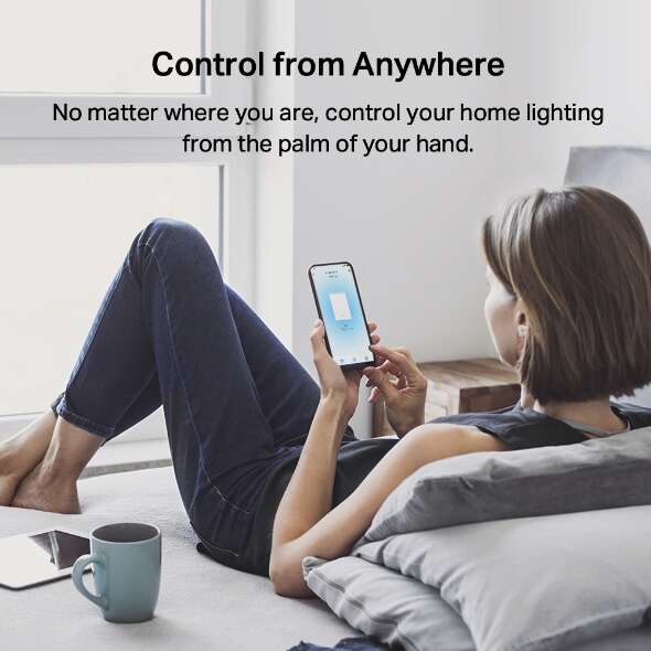TP-Link Tapo S210 Interruttore Semplice Luce Intelligente WiFi - Controllo da App - Controllo Vocale - Programmazione Oraria - Installazione Facile