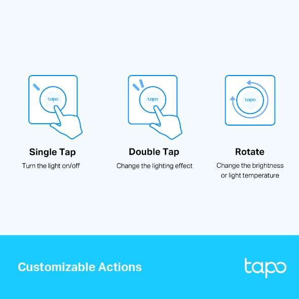 TP-Link Tapo S200D Interruttore Dimmer Intelligente WiFi - Controllo a Distanza - Azioni Intelligenti