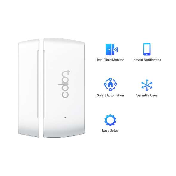 TP-Link Tapo T110 Sensore di Contatto Intelligente - Protezione Antifurto - Notifiche Istantanee - Installazione Facile