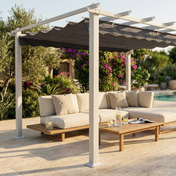 Gazebo 3x3 metri in alluminio con telo poliestere 180 gr