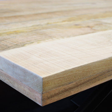 Tavolo legno mango e metallo, 200x100 cm, altezza 77 cm