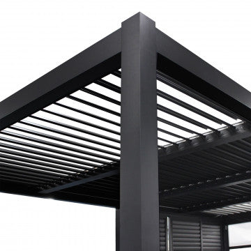 Pergola bioclimatica 7,8 x 4 m con lamelle orientabili in alluminio