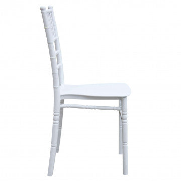 Sedia impilabile in polipropilene bianco 40x39x92 cm