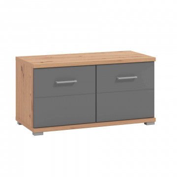Ingresso 86,6 x 40 x 456 h cm truciolare bilaminato rovere artigiano grigio