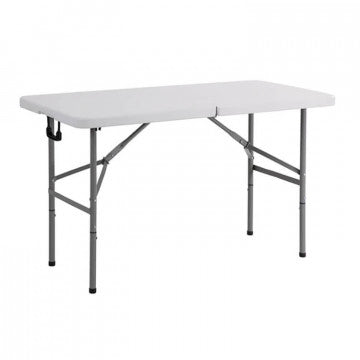 Tavolo Catering 120 Pieghevole Bianco Acciaio Plastica