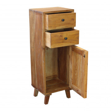 Mobiletto in legno di mogano marrone 35x30x95 cm