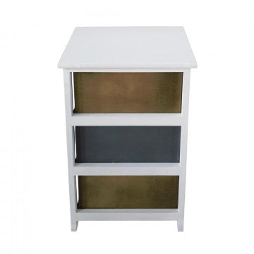 Mobiletto in legno con 3 cassetti - 35x28x56 cm