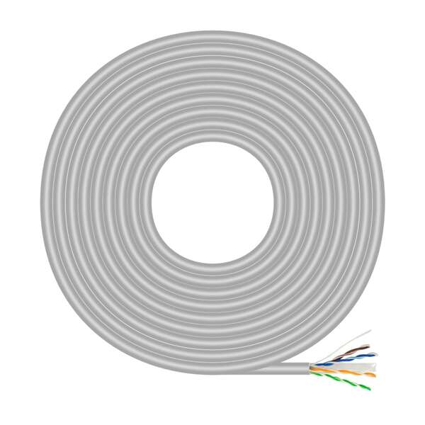 Aisens Cavo di Rete RJ45 Cat.6 UTP Rigido AWG23 CCA (Lega) - 100m - Colore Grigio