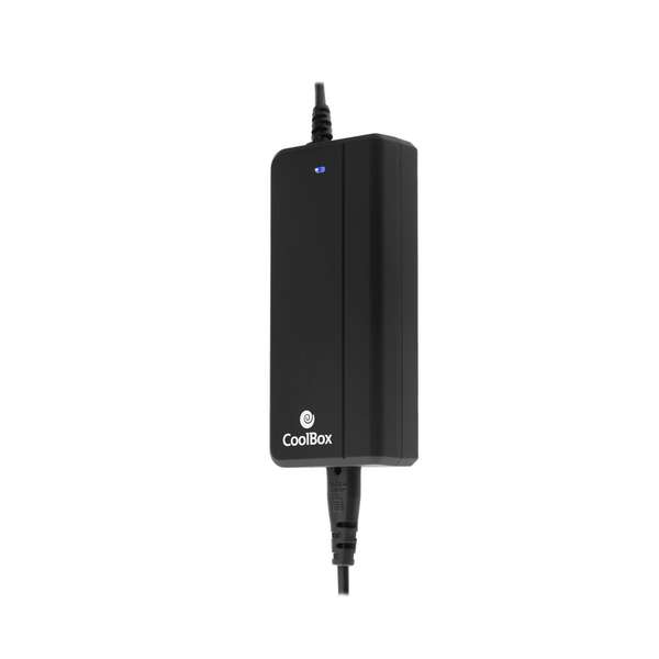 CoolBox Caricatore di Portatile Automatico Universale 90W - Porta USB 2.1A per Smartphone e Tablet - 14 Connettori Diversi - Cavo 1,50m Alimentazione / 1m Caricatore