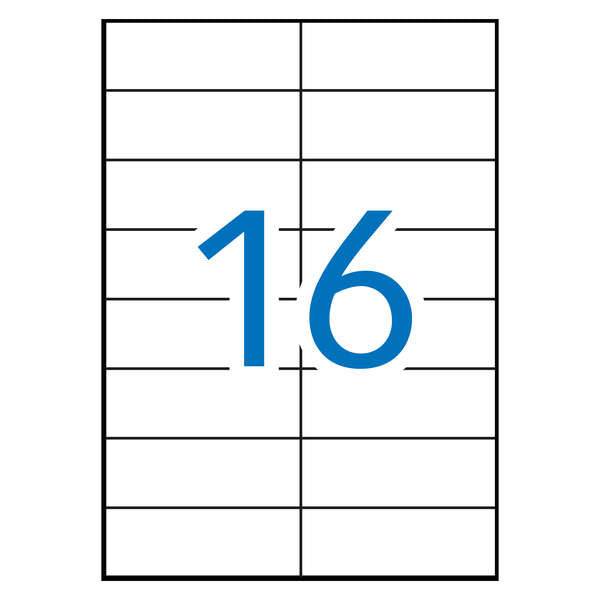 Apli Confezione di 1.600 Etichette Blu Rettangolari 105x37mm - 100 Fogli da 16 Etichette - Adesivo Permanente - Bordi Dritti