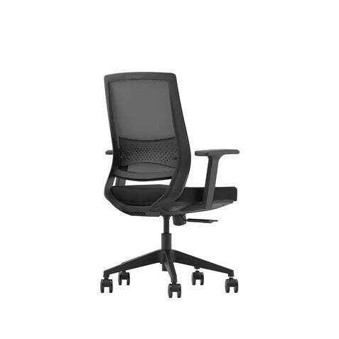 Cromad Gamma Senior SE2000 Sedia Ufficio - Pistone Gas Grado 4 - Supporto Lombare - Schienale Rete - Braccioli Fissi