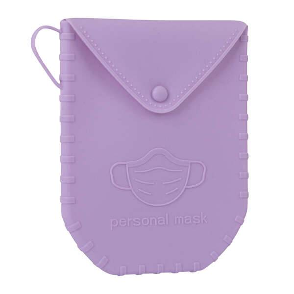 Apli Espositore di Custodie Mascherine in Silicone - 140x110x1.5 mm - Texture Morbida - 18 Bustine di Colori Diversi - Chiusura a Bottone - Asola per Appendere - Facili da Pulire e Sterilizzare