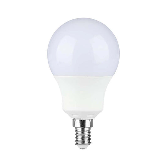 Lampadina LED E14 8.5W A60 3000K Samsung Luce Calda V-TAC con attacco E14 e design compatto, ideale per illuminazione domestica efficiente.