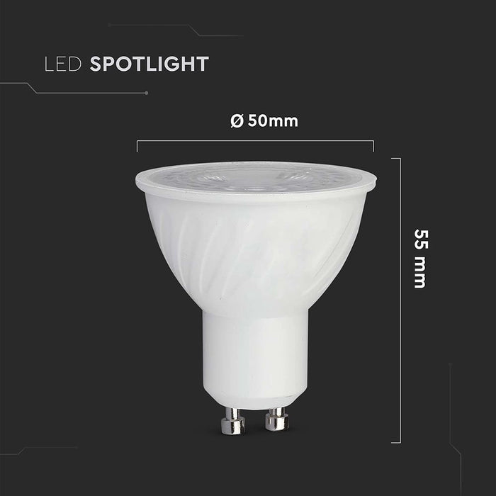 Faretto LED GU10 7,5W 110° Copertura Trasparente 3000K