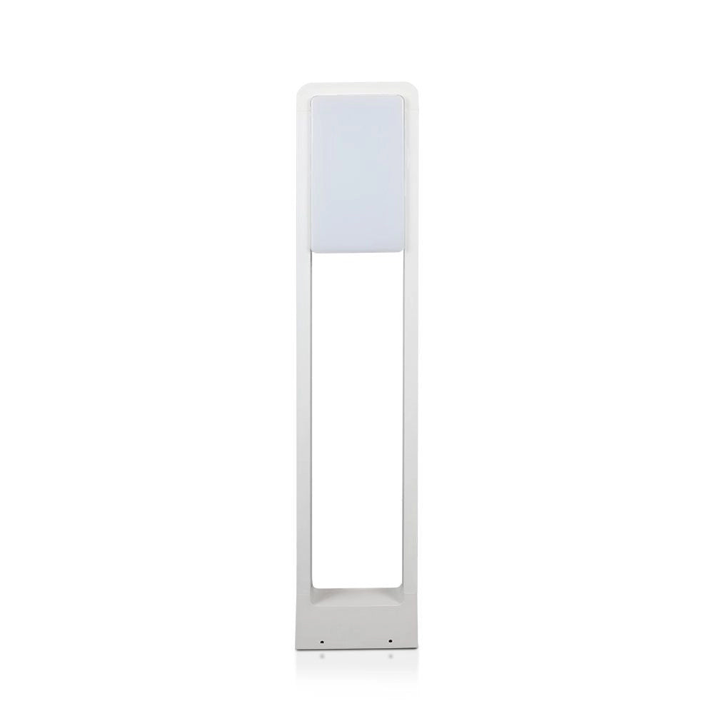Paletto LED V-TAC 10W Samsung IP65 corpo bianco, illuminazione da giardino, resistente all'acqua e polvere, ideale per esterni, SKU: 2120117