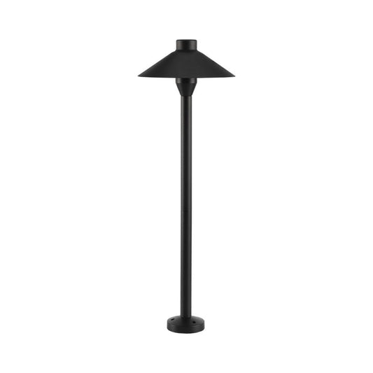 Piantana LED Giardino 7W 3000K IP65 con base fissa, design moderno nero per illuminazione da esterno. Ideale per vialetti e giardini.