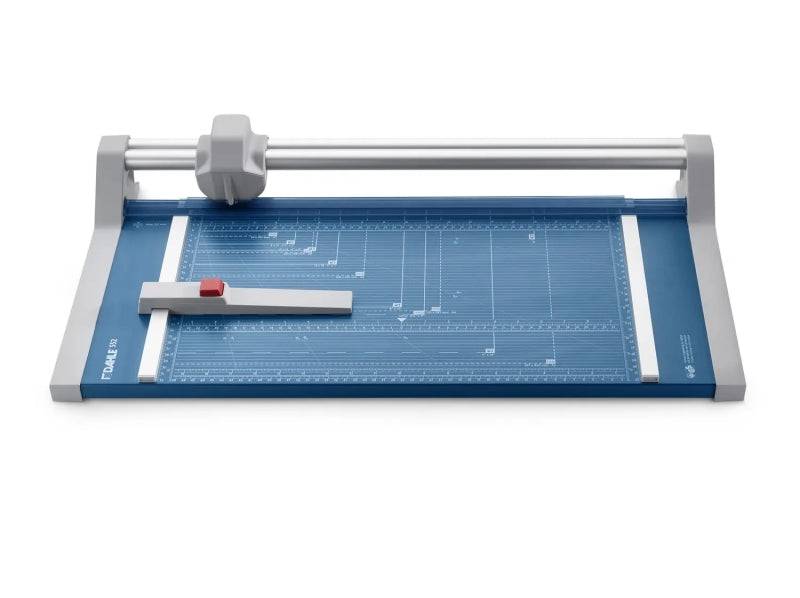 Dahle 552 Taglierina Professionale a Rullo Formato A3 - Capacità 20 Fogli - Lama Circolare Autarrotante in Acciaio - Due Fermi Angolari