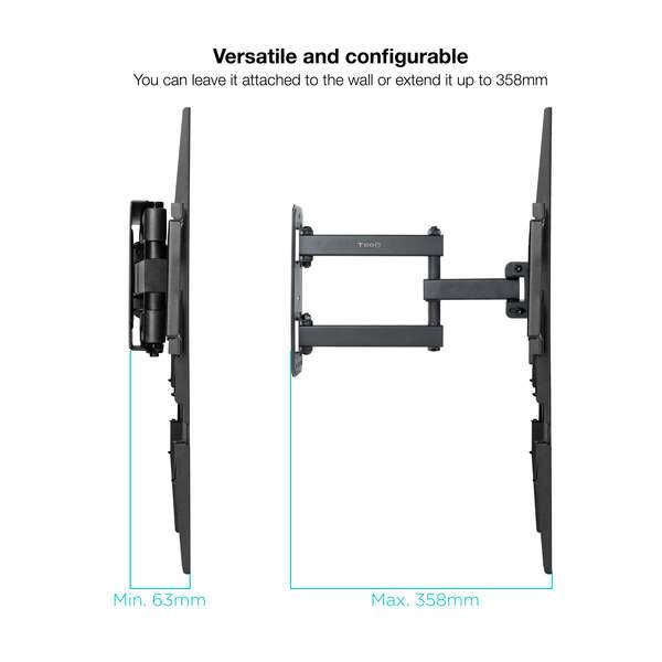 Tooq Supporto Parete Schermi 37-70" Girevole/Inclinabile - Colore Nero