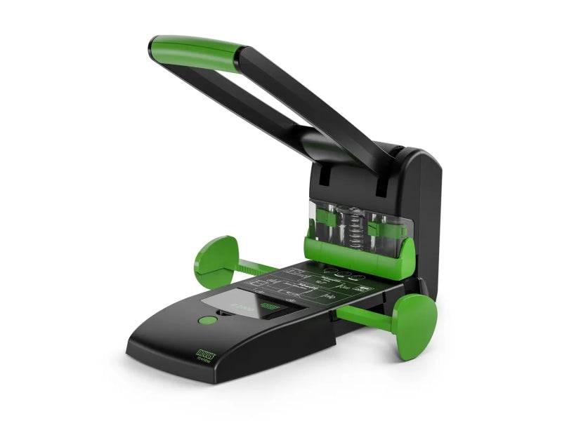 Novus B 2200 re+new Perforatrice per Spessori - Realizzata in Plastica Riciclata - Fino a 200 Fogli - Perforazione a 2 o 4 Fori