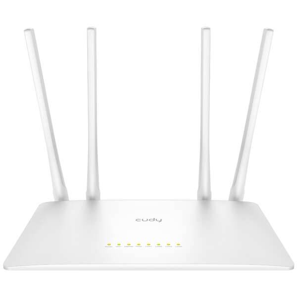 Cudy WR1200 Smart Router WiFi AC1200 Dual Band - 1x Porta Wan 100/10 Mbps e 4x Porte Lan 100/10 Mbps - 4 Antenne Esterne