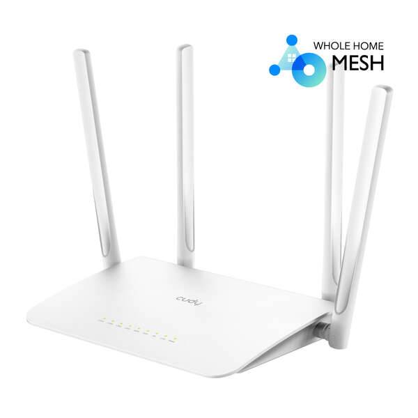 Cudy WR1300 Smart Router WiFi AC1200 Dual Band - 1x Porta Wan 1000/100/10 Mbps e 4x Porte Lan 1000/100/10 Mbps - 4 Antenne Esterne