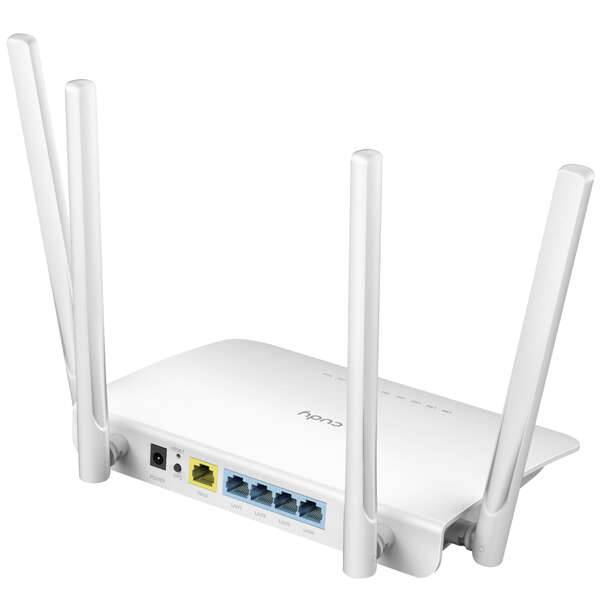 Cudy WR1300 Smart Router WiFi AC1200 Dual Band - 1x Porta Wan 1000/100/10 Mbps e 4x Porte Lan 1000/100/10 Mbps - 4 Antenne Esterne