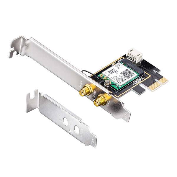 Cudy WE3000 Adattatore di Rete PCI-e AX5400 WiFi 6 Tri-Banda - Bluetooth 5.2 - 2 Antenne Esterne