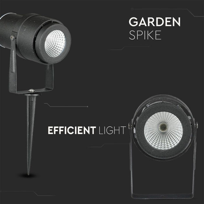 Faretto LED da Giardino 12W Nero Bianco Caldo 880lm