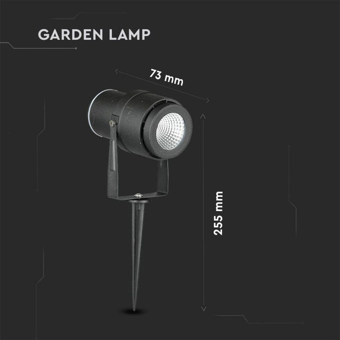 Faretto LED da Giardino 12W Nero Bianco Caldo 880lm