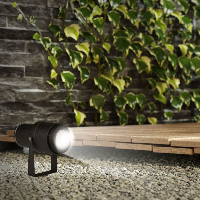 Faretto LED da Giardino 12W Nero Bianco Caldo 880lm