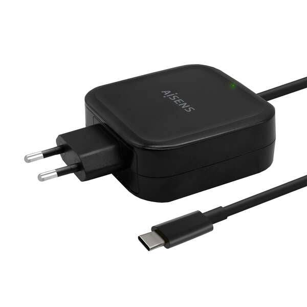 Aisens Caricabatterie 65W PD3.0 QC3.0 1xUSB-C 1.2m - Colore Nero