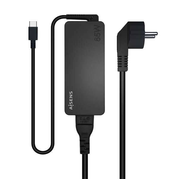 Aisens Caricabatterie 65W PD3.0 1xUSB-C 1.8m - Colore Nero