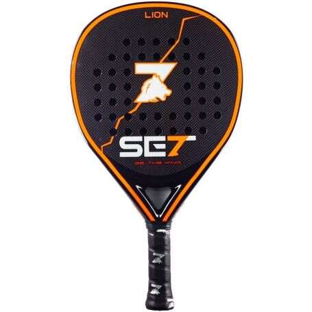Set Lion Racchetta da Padel - Forma Lacrima - Telaio 100% Carbonio - Superficie 100% Carbonio 3K - Nucleo Gomma Black Eva Compressa