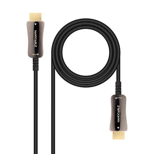 Nanocable Cavo HDMI v2.1 AOC Maschio a HDMI v2.1 Maschio 10m - 8K@60Hz 4K@120Hz 48Gbps - Colore Nero